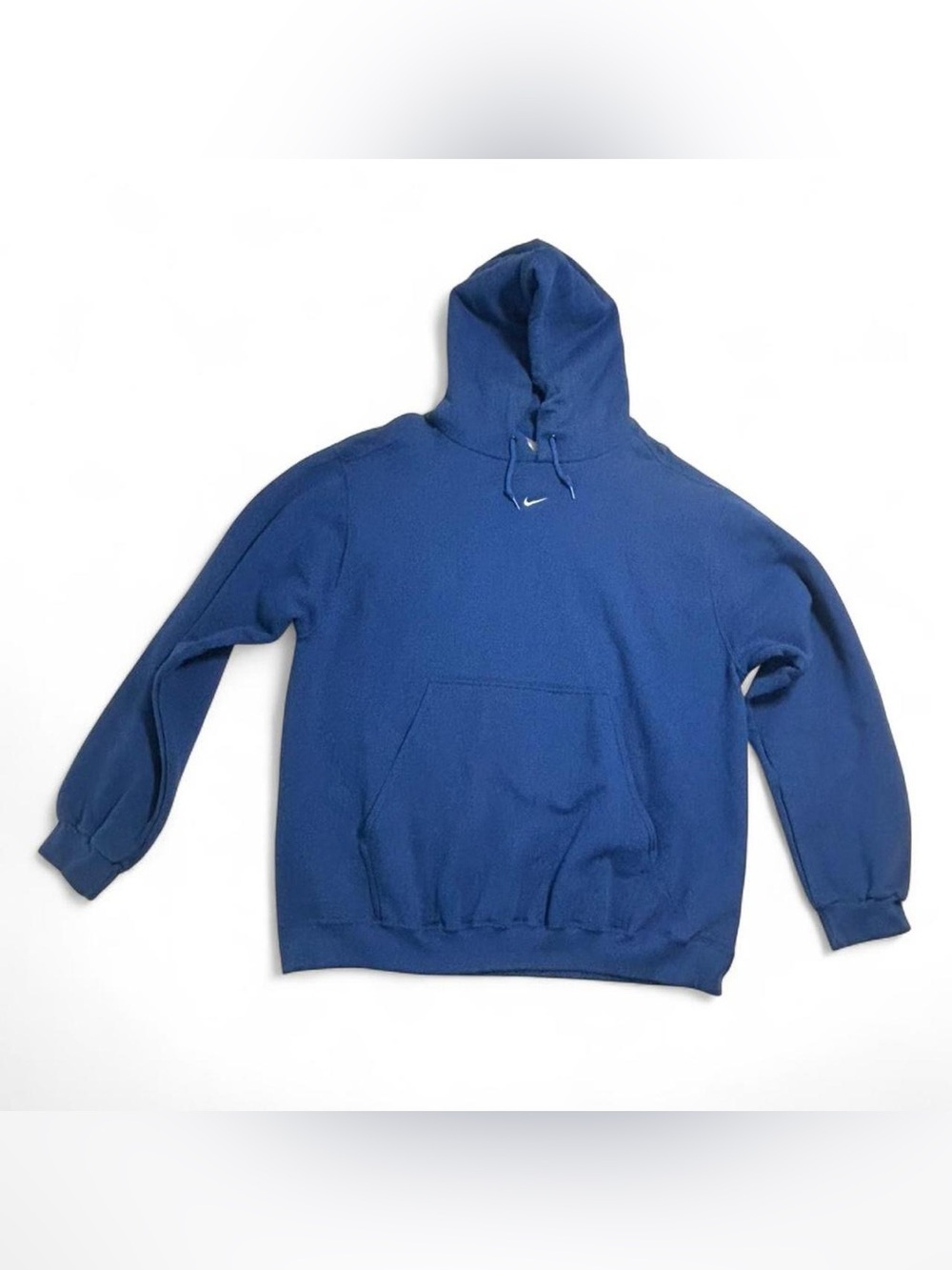 Vintage 90s Nike Center Swoosh Hoodie Made in USA Blue XL